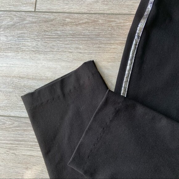 Karen Kane Glitter Side Stripes Elastic Waist Stretchy Pants - Picture 5 of 13